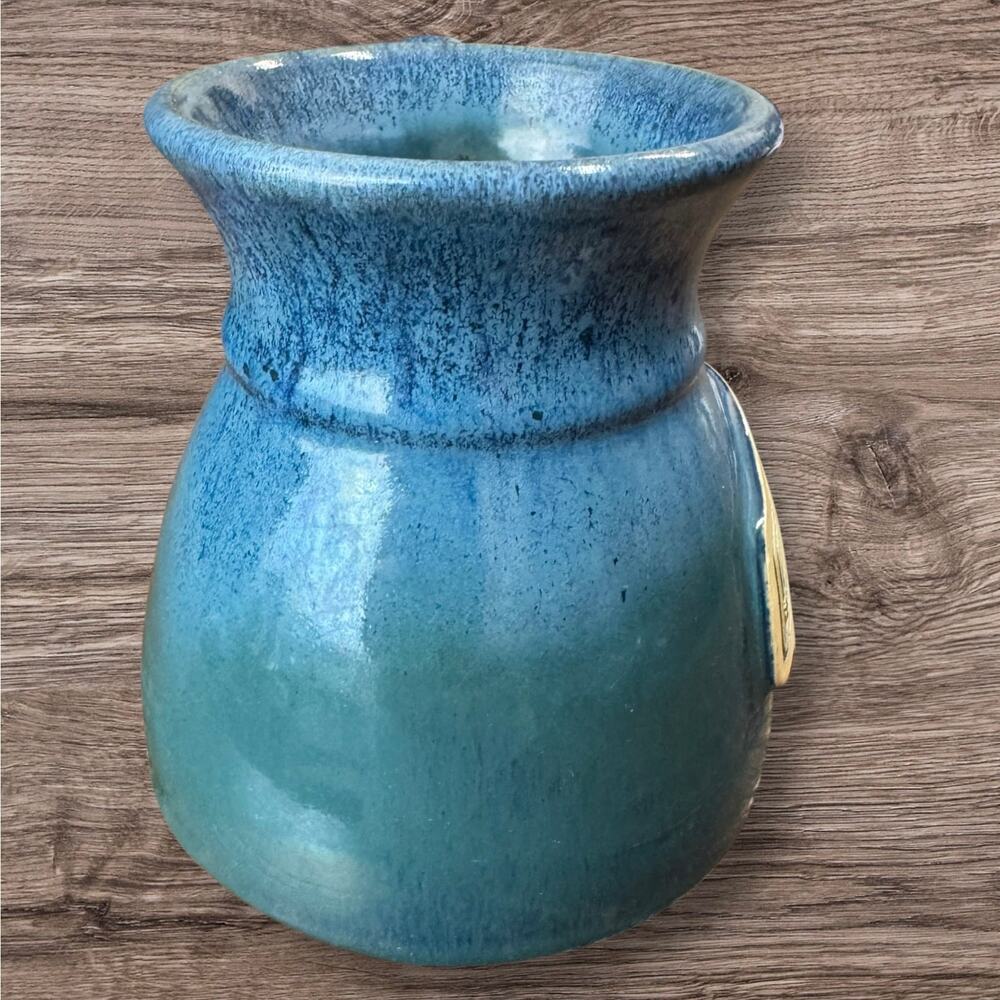 Handcrafted Style Pottery Mug Blue Speckled Southwestern Bear Coffee Cup - Picture 4 of 6